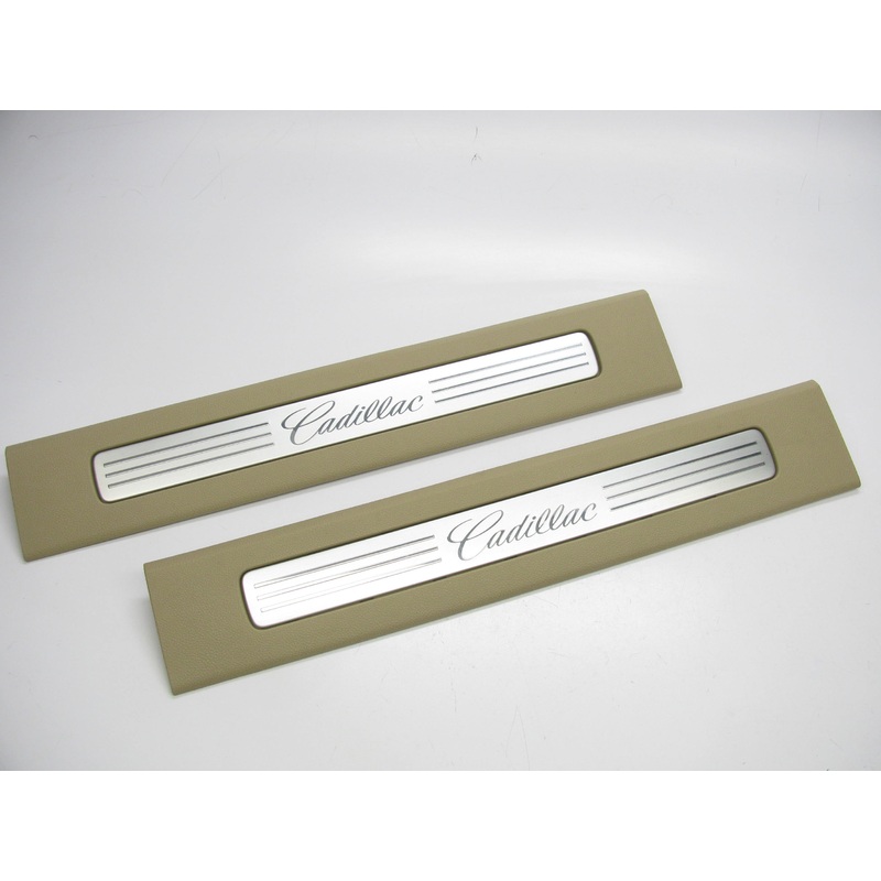 (x2) New GM Rear Long Door Sill Plate 25902614 For 09-14 Cadillac Escalade EXT
