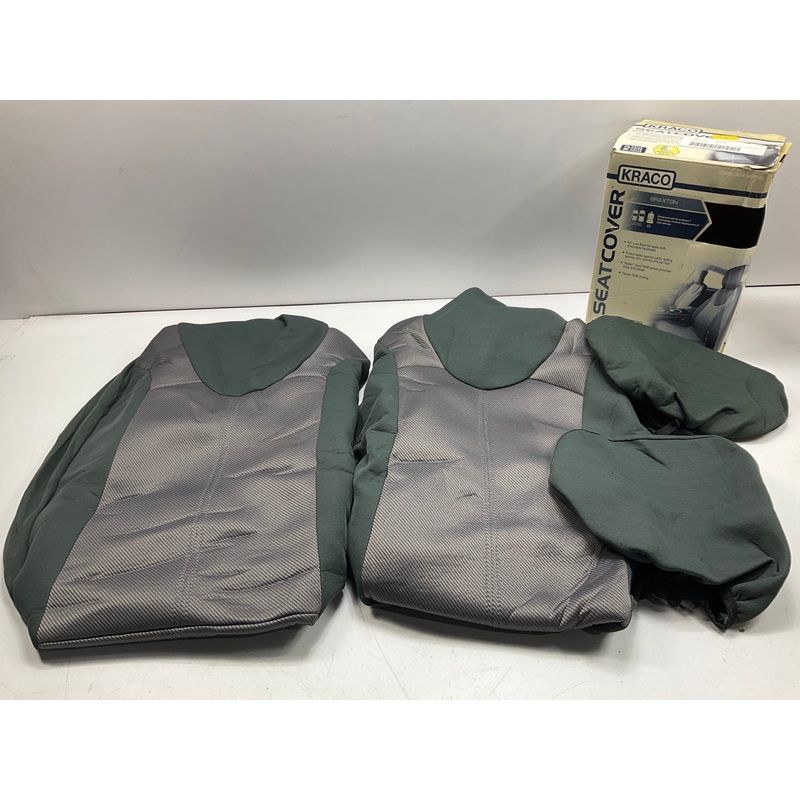 Kraco 5078762 Braxton Grey Low Back Bucket Seat Cover - 2 PACK