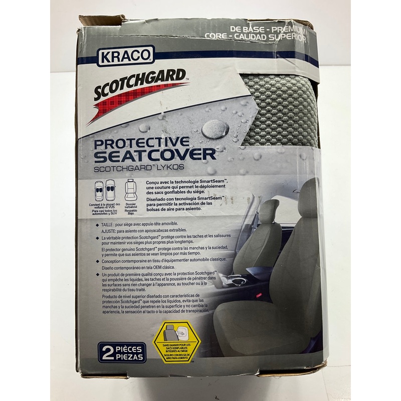 Kraco 805547 Scotchgard Seat Cover Set, Does (2) Low Back Seats
