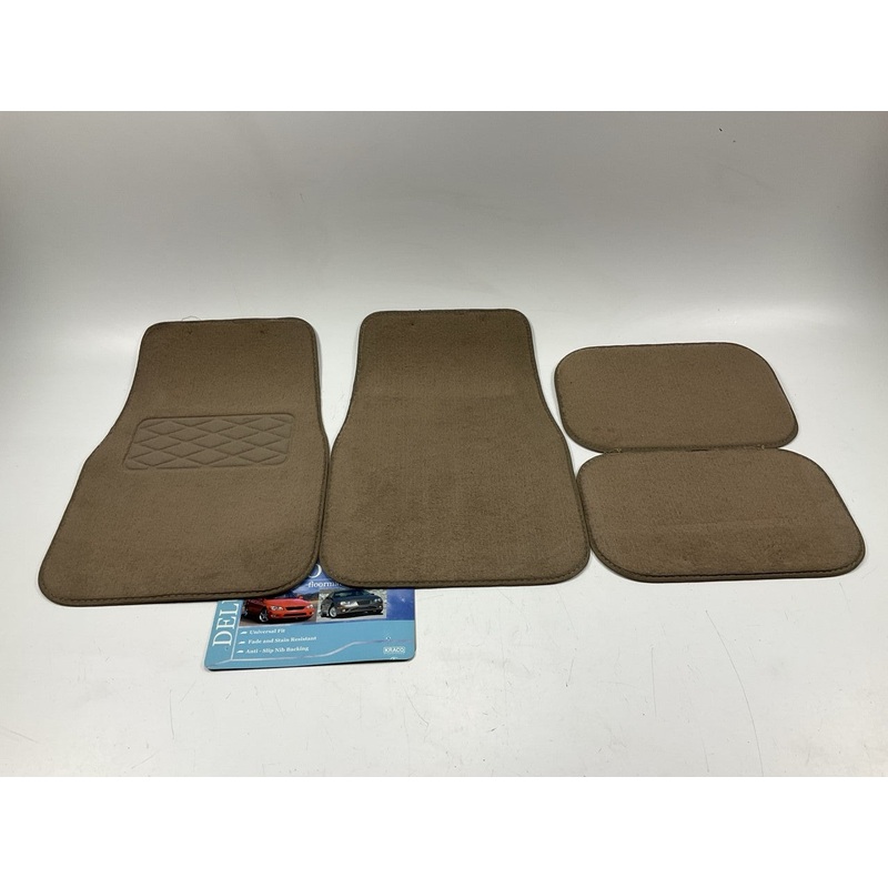 Kraco C1904A Universal 4-Piece TAN Floor Mat Carpet Set, 24.5''x14.5'' Front