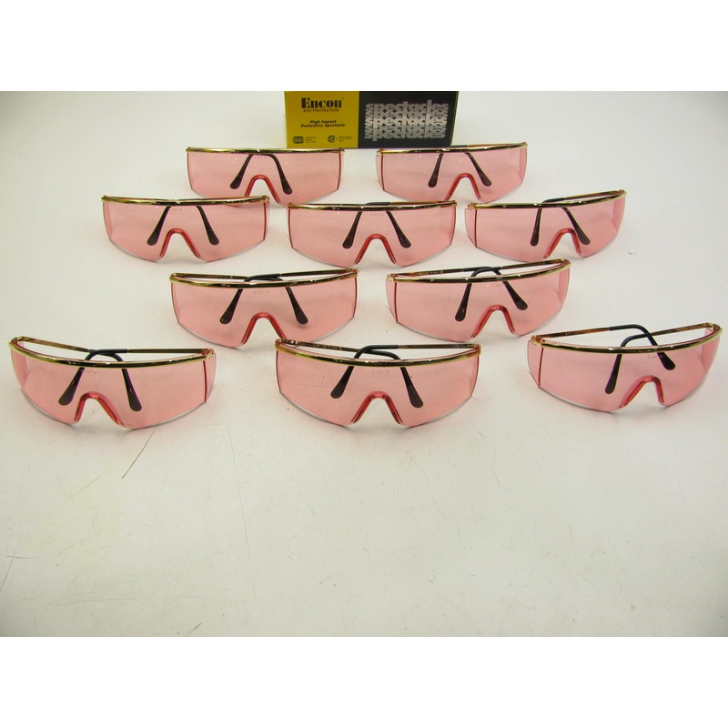 (10) Encon Safety Products VERSTTI GOLD Safety Glasses, Anti-fog