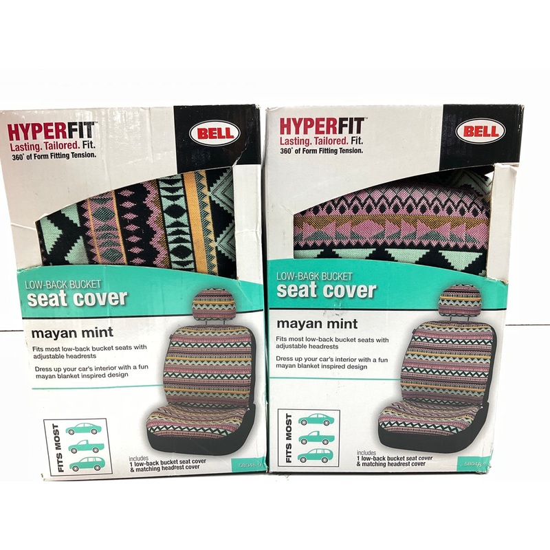 (2) Bell 58048-9 Seat Covers For Low Back Bucket Seats - Mayan Mint