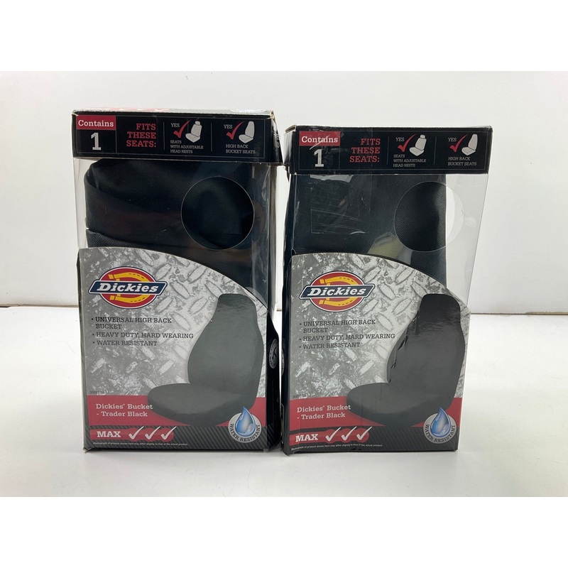 (2) Dickies 3001109 Heavy Duty Water Resistant Seat Protector Covers - Black Type 2