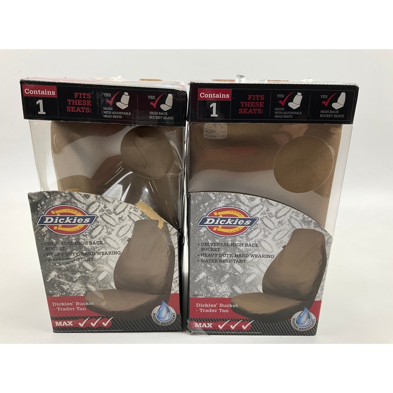 (2) Dickies 3001683 Heavy Duty Waterproof Bucket Seat Cover Tan