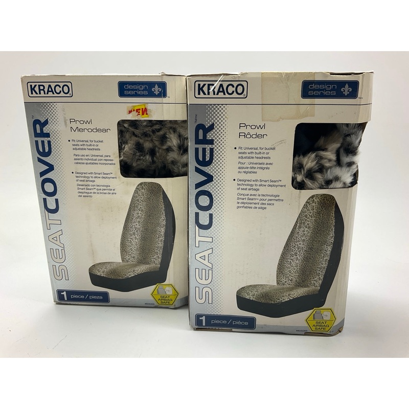 (2) Kraco 805066 Universal Bucket Seat Covers - Prowl Faux Fur