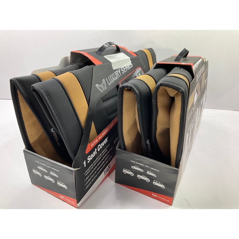 (2) Masque 63061 Tan Luxury Series Seat Covers - DOES 2 SEATS