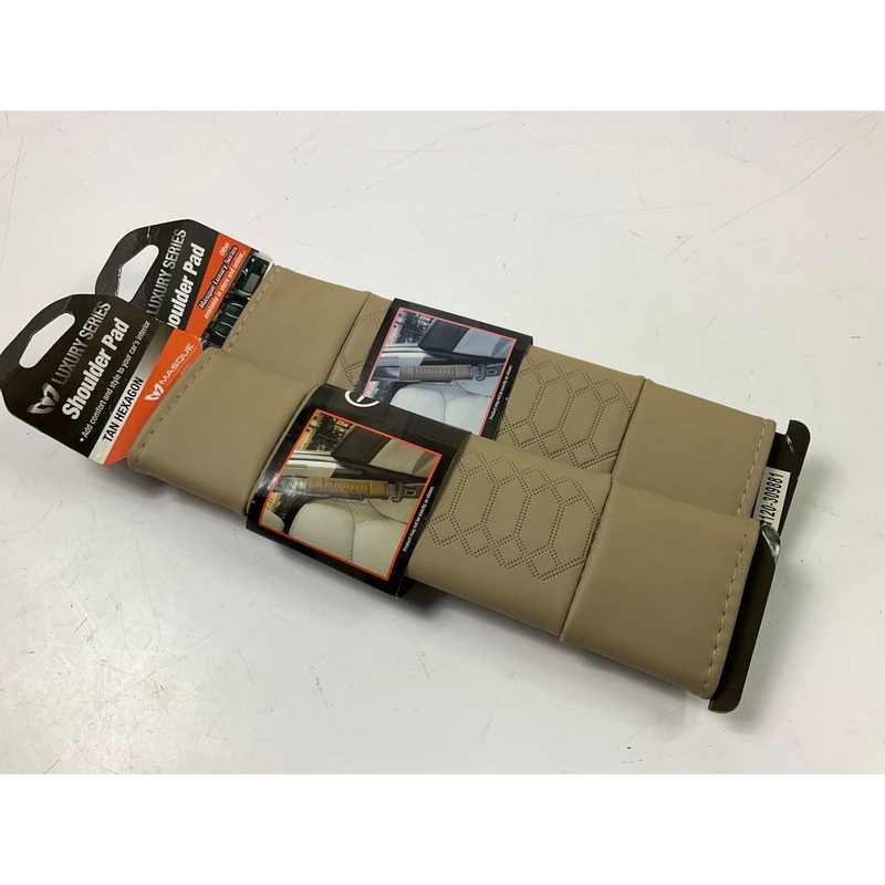 (2) Masque 66412 Ultimate Series Tan Color Seat Belt Shoulder Pads