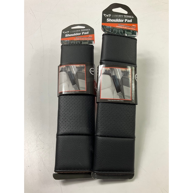 (2) Masque 66473 Luxury Series Black Color Seat Belt Shoulder Pad