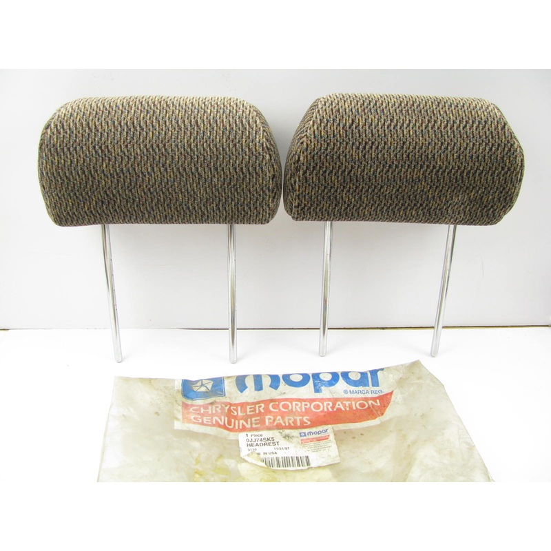 (2) NEW - OEM JJ74SK5 Front Seat Headrest For 1997 Stratus, Cirrus, Breeze