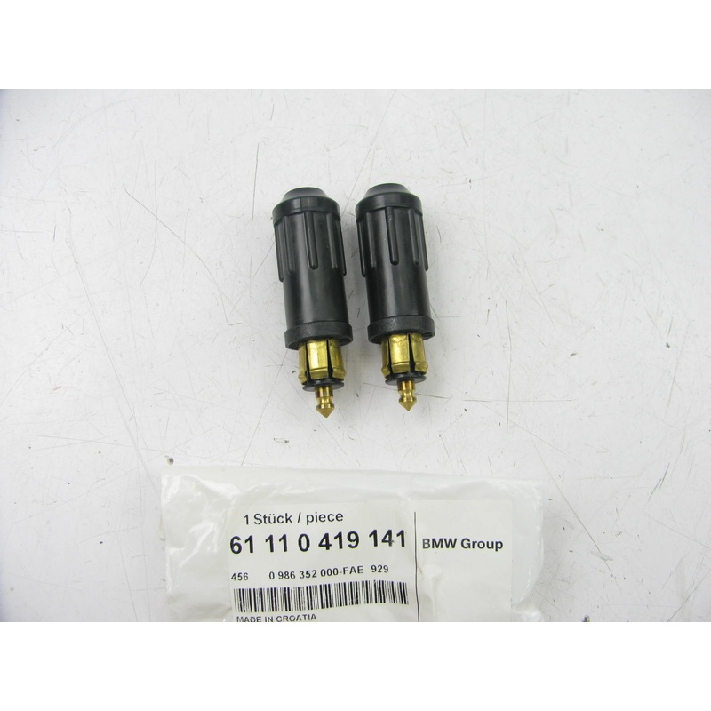 (2) OEM For BMW Motorcycle Male Accessory Socket Plugs 61110419141