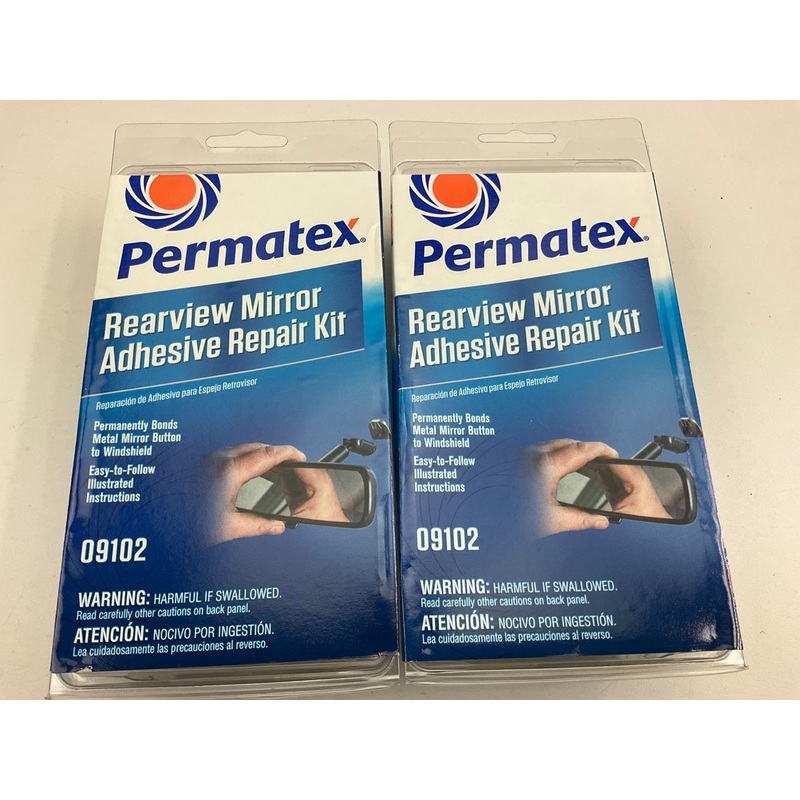(2) Permatex 09102 Rearview Mirror Adhesive Repair Kit