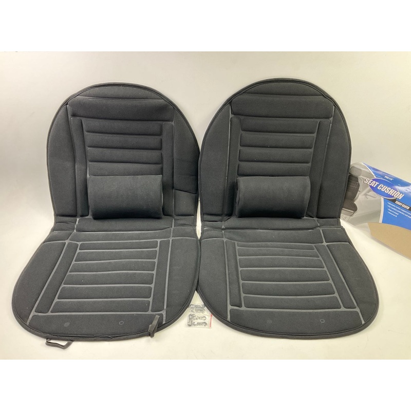 (2) Pilot Automotive SC-275E Universal Black Seat Cushions With Lumbar Support