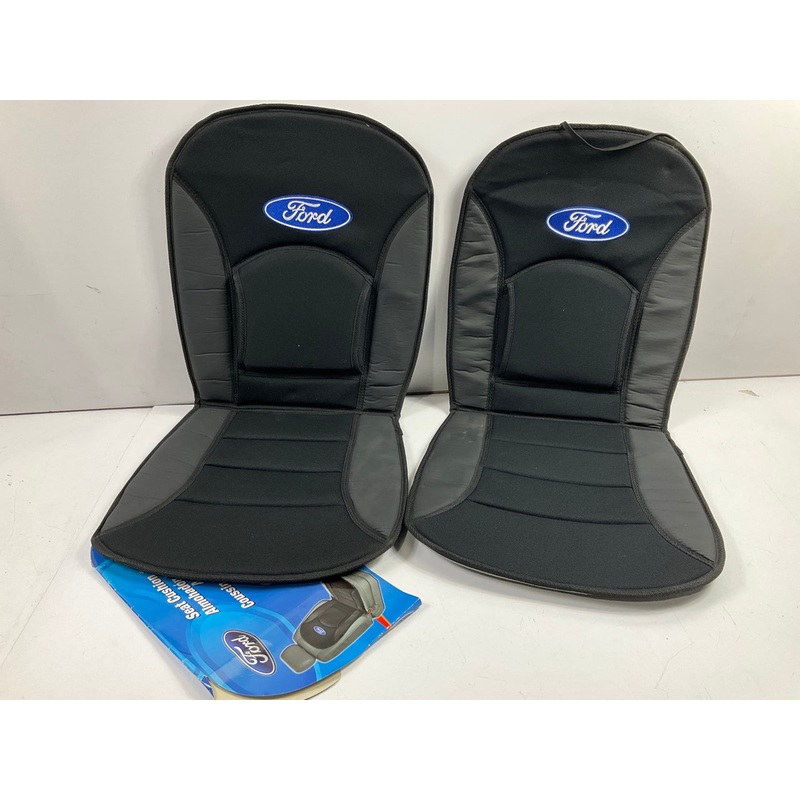 (2) Plasticolor 008506R01 Universal-Fit Seat Cushions W/ Ford Logo