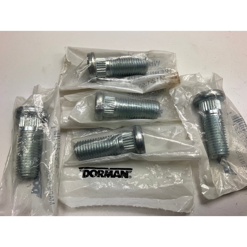(5) Dorman 610-362 - M12-1.50 Serrated Wheel Lugs -  12.30mm Knurl, 34mm Length