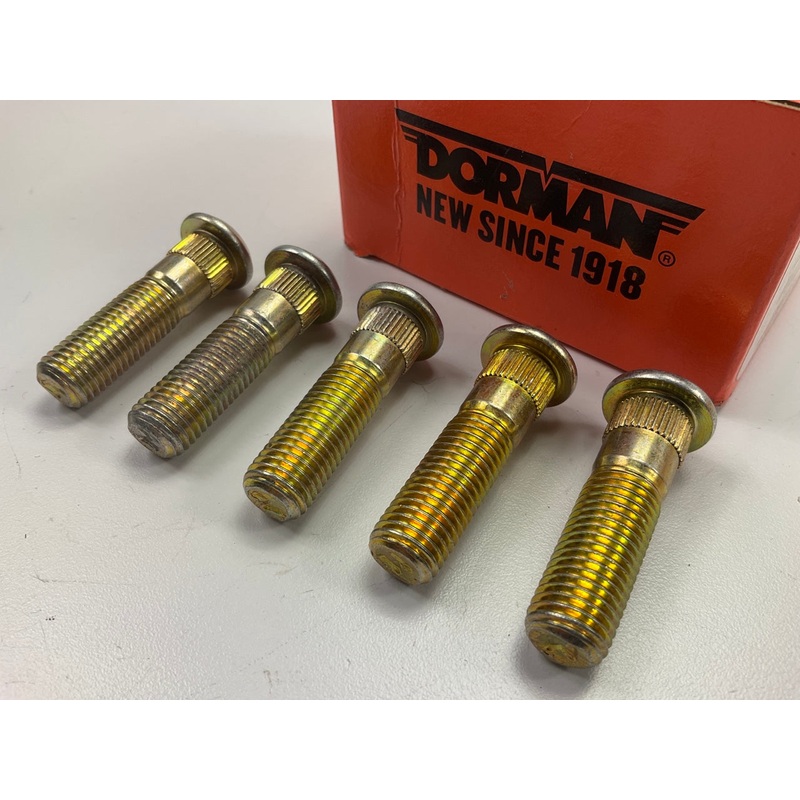 (5) Dorman 610-507 - M12-1.50 Serrated Wheel Stud - 13.0mm Knurl, 44.8mm Length
