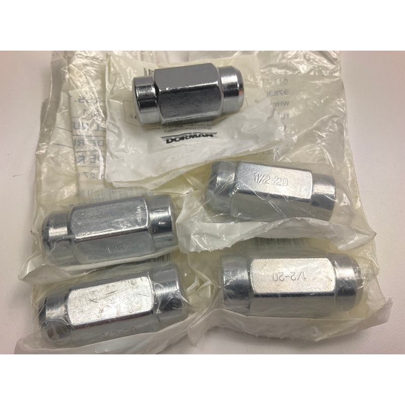 (5) Dorman 611-155 Wheel Nut 1/2-20 Duplex Acorn - 7/8 In. Hex, 1.868 In. Length