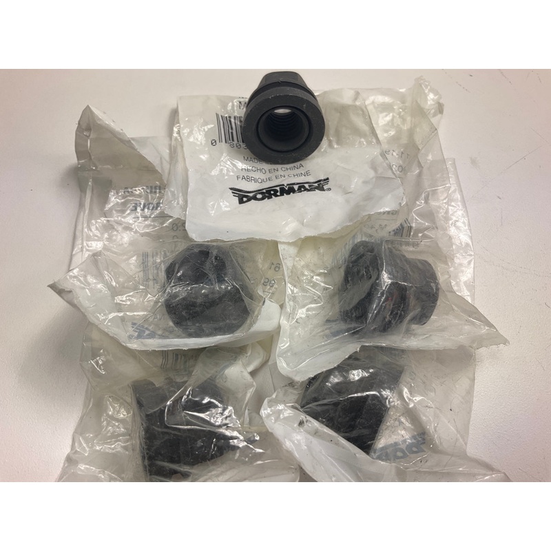 (5) Dorman 611-196 Wheel Nut M14-2.0 Flanged Flat Face - 21mm Hex, 22.6mm Length