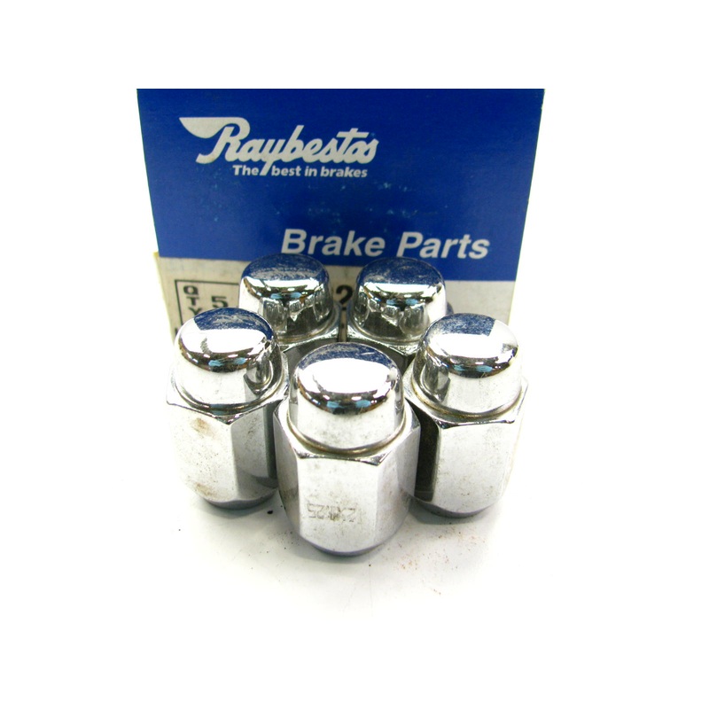 (5) Raybestos 10032N Wheel Lug Nuts - Front / Rear M12 - 1.25 Acorn - 13/16 Hex