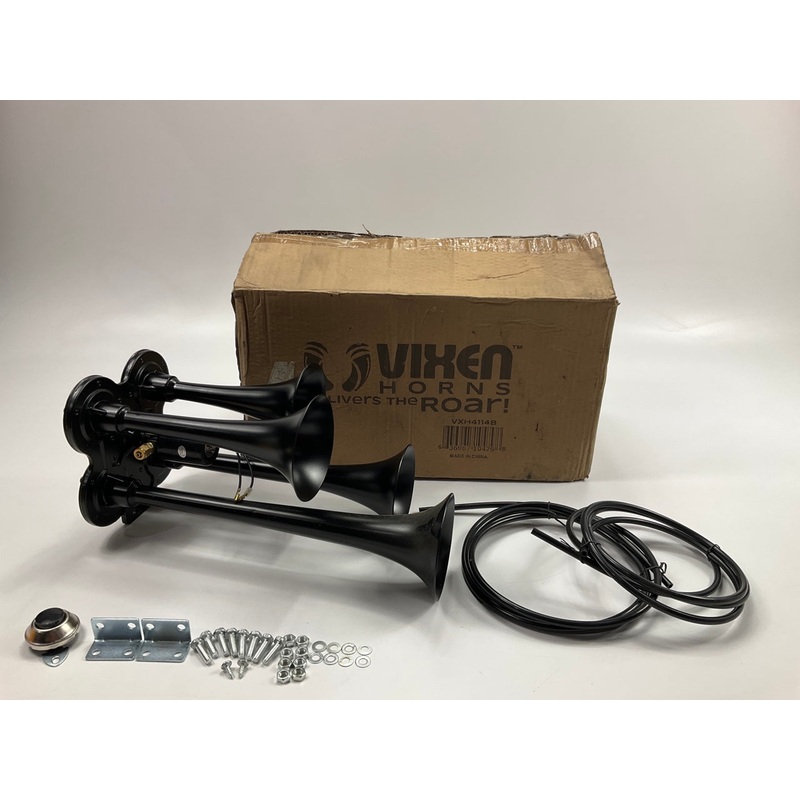 Vixen Horns VXH4114B Super Loud 4 Four Trumpet Train Air Horn Kit