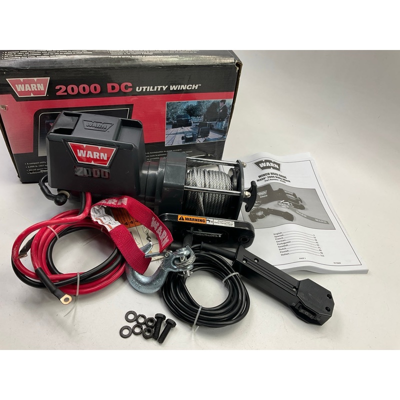 Warn 92000 2,000 Lbs DC 12V Electric Utility Winch With Steel Cable