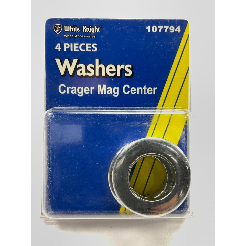 White Knight 107794 Crager Cragar Shank Mag Center Washers - 4 In A Pack