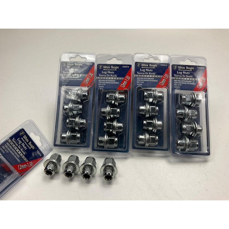 White Knight 153074 Wheel Lug Nuts - 12mm X 1.50 Thread Size, 13/16'' - 20 PACK