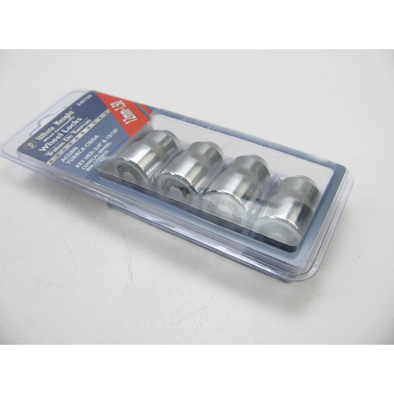 White Knight 240705 Wheel Lock Set 12mm-1.50 Acorn, 3/4'' & 13/16'' Hex Key 4/Pack