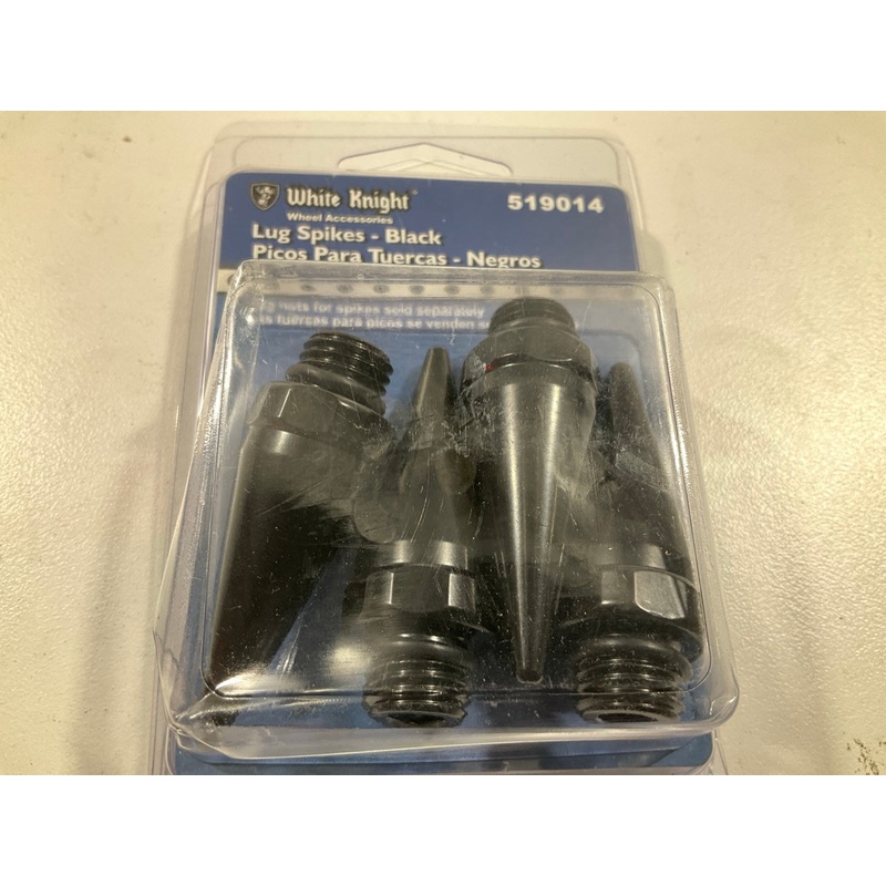 White Knight 519014 Black Aluminum Spikes For Spike Lug Nuts - 4/Pack