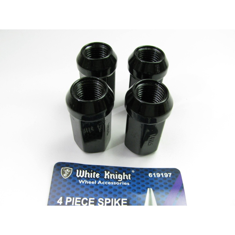 White Knight 619197 Wheel Lug Nuts 4 PACK, 14mm X 1.50RH, SPIKES SOLD SEPARATELY
