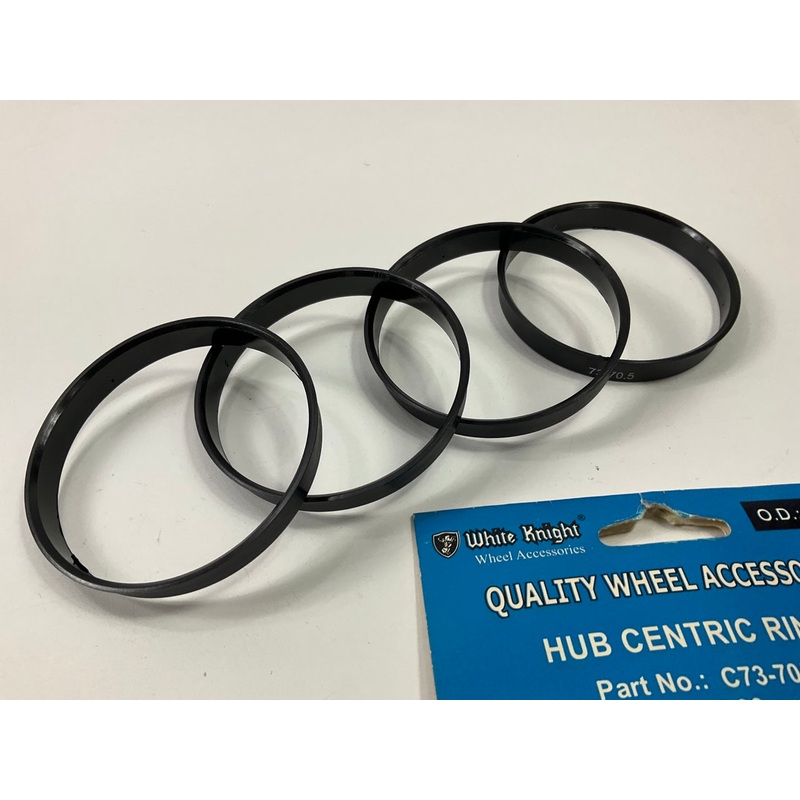 White Knight C73-7050 Hub Wheel Centric Rings 73.00mm OD, 70.50mm ID - Set Of 4