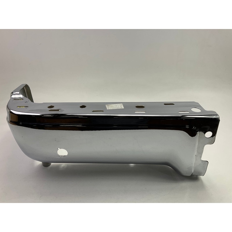 Used OEM Ford CHROME Rear Left Bumper End Cap - 2009-2014 F-150 W/ Sensor Hole