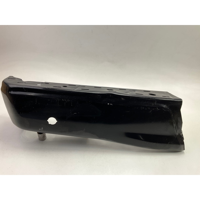 Used OEM Ford Rear Bumper Left End Cap Black W/ Sensor Hole - 2015-2020 F150