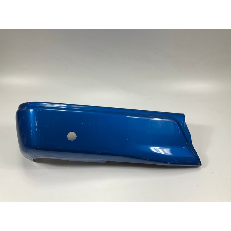 Used OEM Ford Velocity Blue Rear Bumper Left End Cap With Sensor Hole 15-20 F150