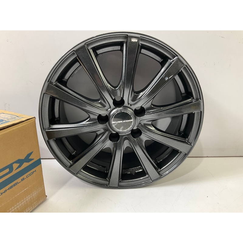 Velox 80115011 Nirvana Black Metallic Alloy Wheel Rim 15''x6'' 5x100 +40mm Offset
