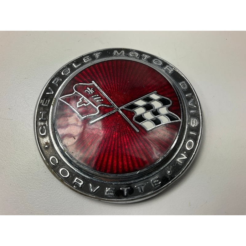 USED - 1973-1974 C3 Corvette Front Bumper Nose Emblem Original GM # 336165