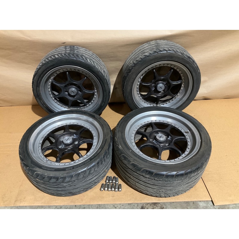 USED - (4) AFTERMARKET Alloy Wheels For 1986-1989 Nissan 300zx Z31 5-lug