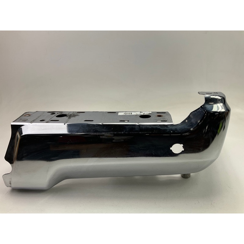 Used #41 Rear Bumper Right End Cap Chrome W/ Sensor Hole OEM 17-22 F-250 F350 SD