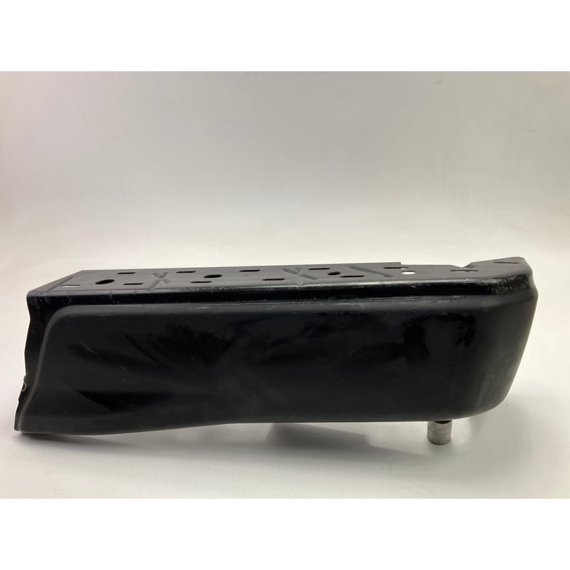 Used #56 OEM Ford Rear Bumper Right End Cap, BLACK, 2015-2020 Ford F-150 No Hole