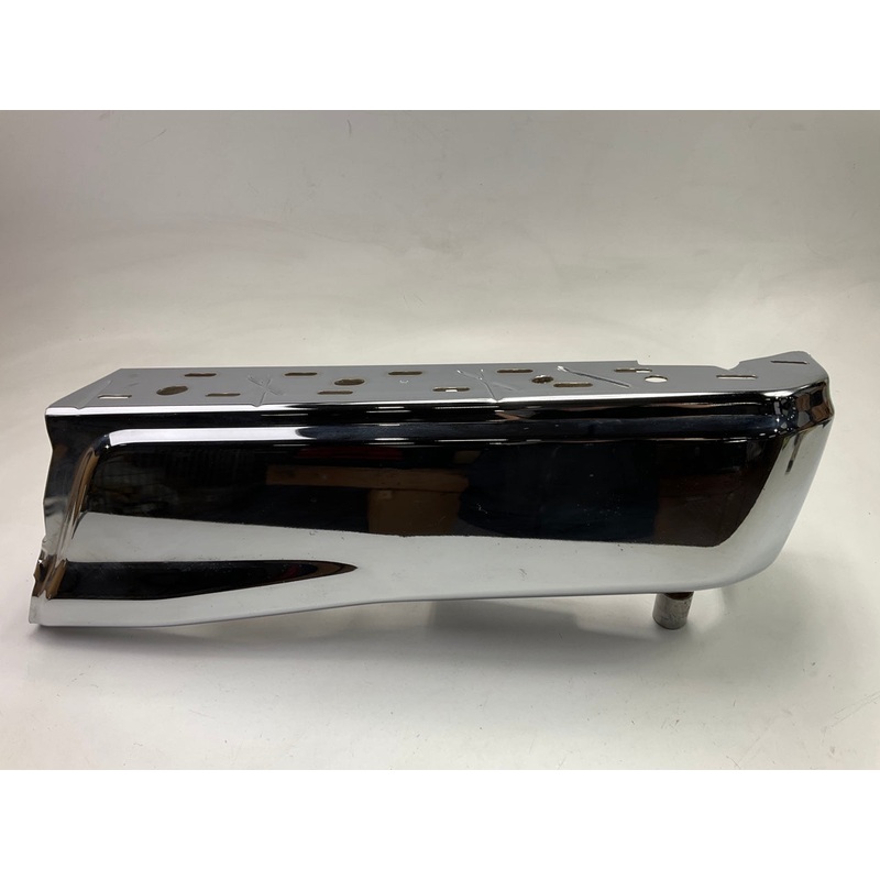 Used #62 OEM Ford Rear Bumper Right End Cap, Chrome, W/O Sensor Hole 15-20 F-150