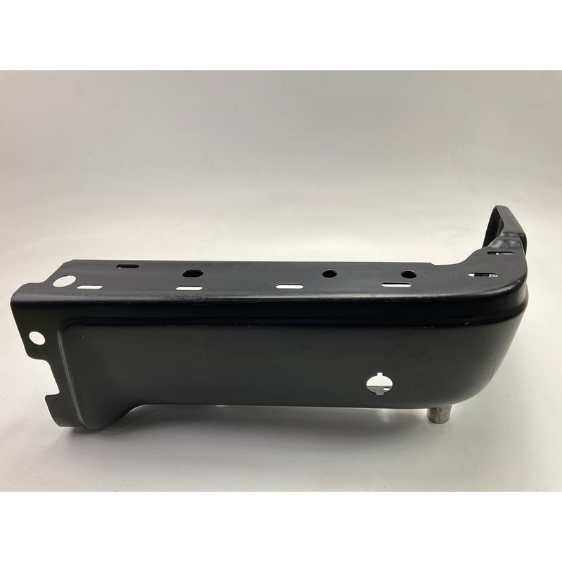 Used #67 OEM Ford Rear Bumper Right End Cap, BLACK, With Sensor Hole 09-14 F-150