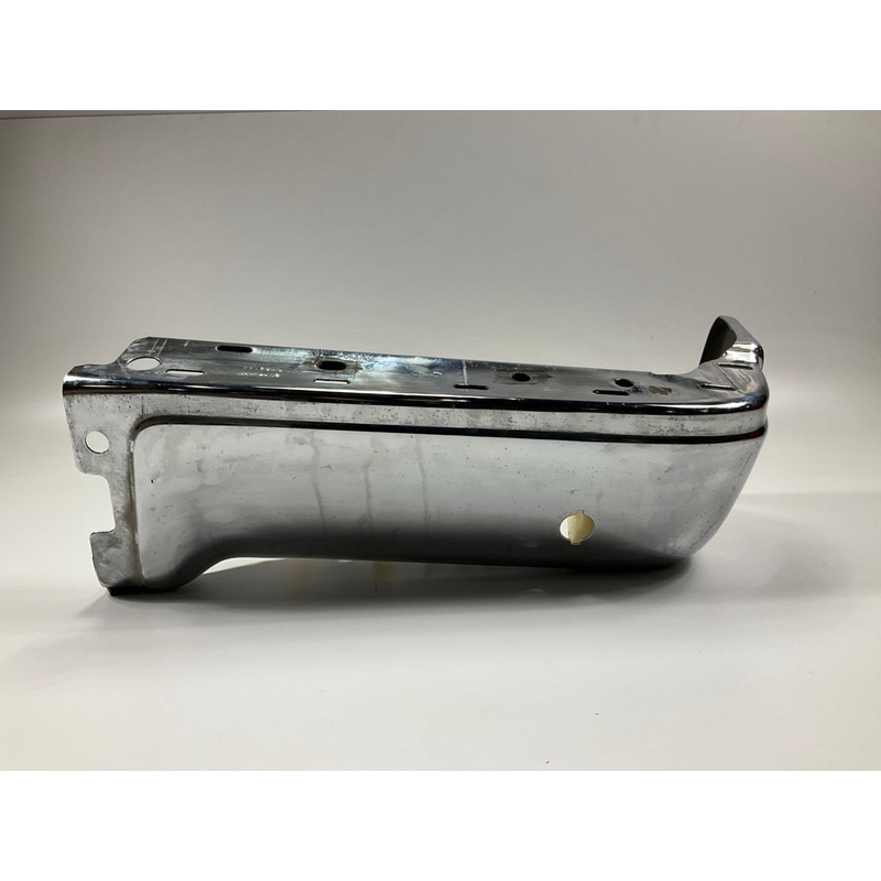Used #84 Rear Right Bumper End Cap, With Sensor Hole, Chrome OEM 2009-2014 F-150