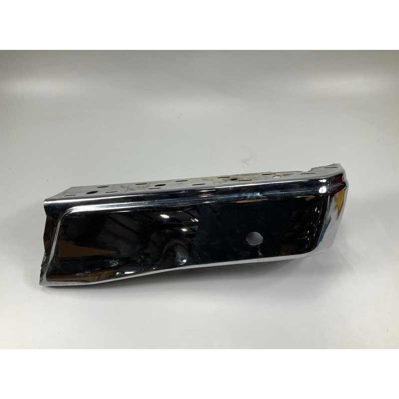 Used #91 OEM Ford Rear Bumper Right End Cap, WITH Sensor Hole, Chrome 15-20 F150
