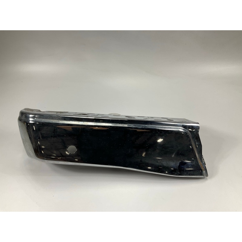 USED #95 Chrome Rear Bumper End Cap, Left Driver Side 15-20 F-150 W/ Sensor Hole