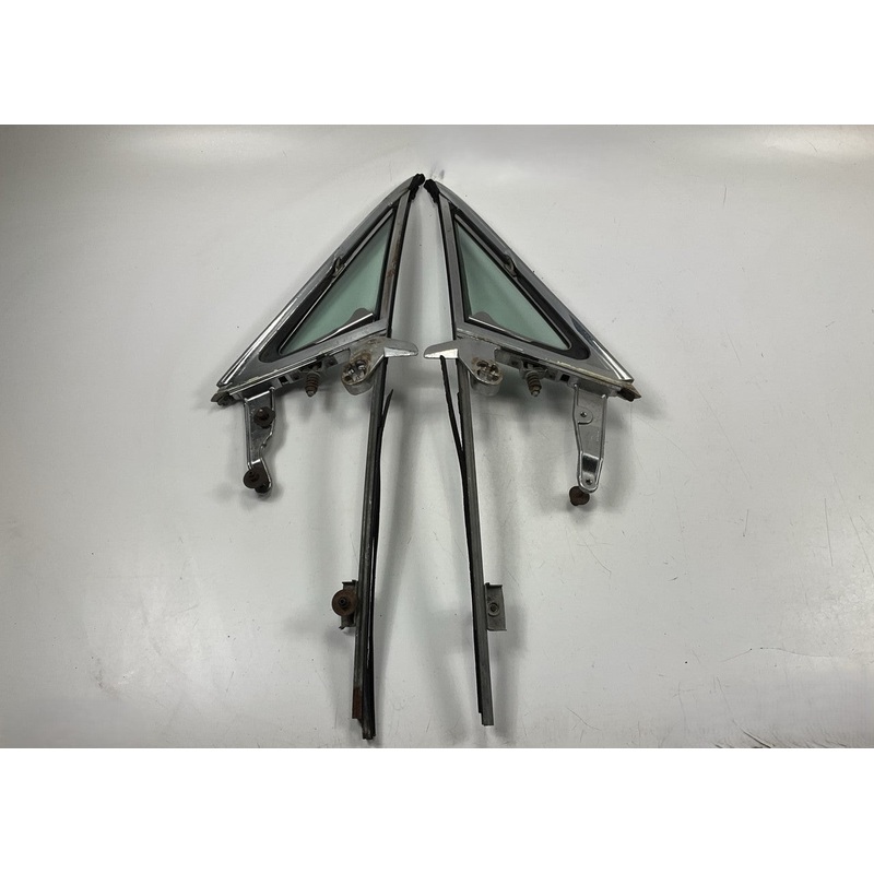 USED - OEM 1034 Left & Right Vent Window Glass & Frame 1967-68 Mustang & Cougar