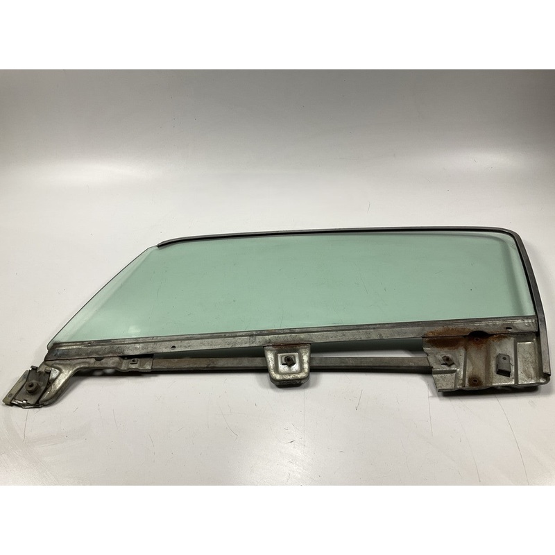 USED - OEM Front Left Driver Door Glass & Trim 1967-68 Ford Mustang Fastback