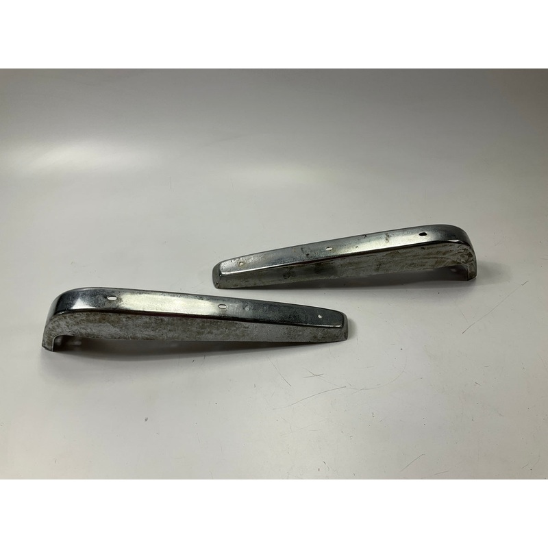 USED - ORIGINAL OEM Rear Bumper Chrome Steel End Caps For 70-73 Datsun 240z