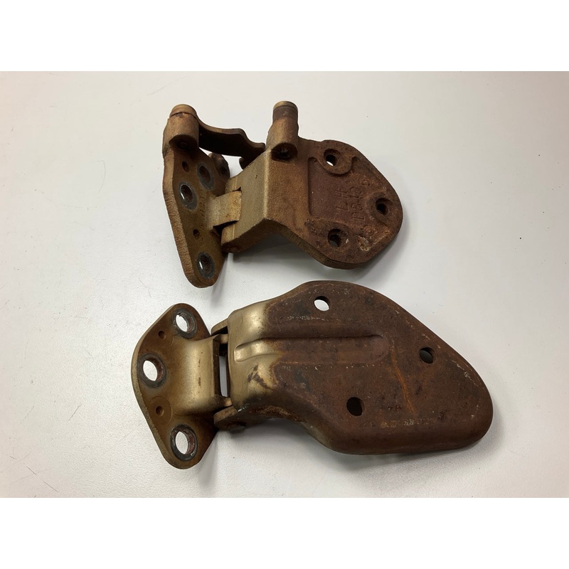 USED #129 - Left Door Upper & Lower Door Hinges, Set, OEM For 79-83 Datsun 280zx