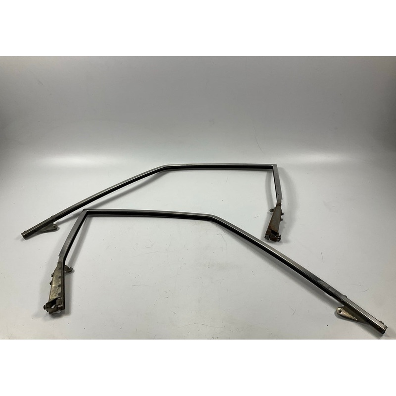 USED # 380 Left + Right Sides Door Glass Window Surround Frames For 1977-78 280z